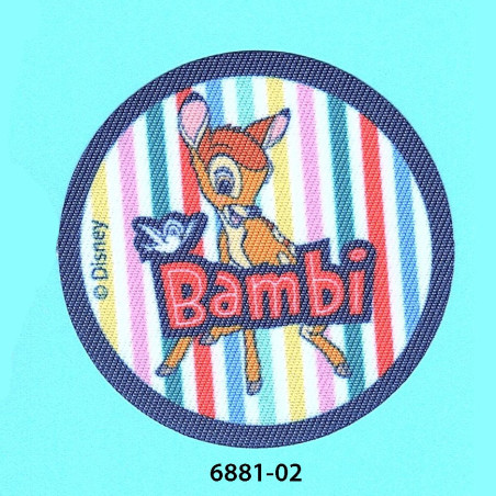 Bambi  printet strygemærke  Ø 6cm 6881-02