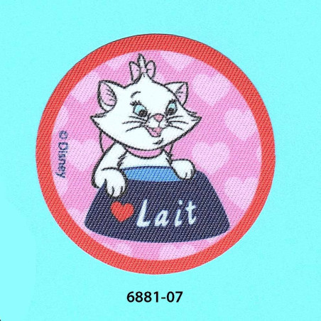 Aristocats  Marie  printet strygemærke  Ø 6 cm 6881-07