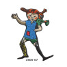 Pippi Langstrømpe   broderet strygemærke  7x5 cm 3505-07
