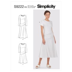 Kjole også plusmode snitmønster Simplicity 9222