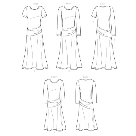 Kjole også plusmode snitmønster Simplicity 9222