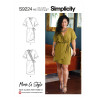 Slå-om kjole også plusmode snitmønster Simplicity 9224
