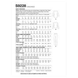 Kort jakke og bukser også plusmode Simplicity snitmønster 9228