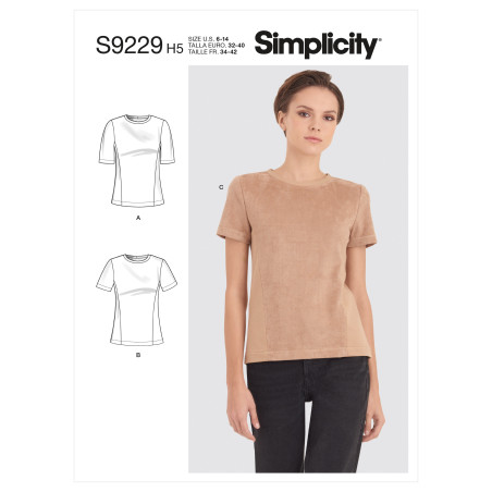 Bluse også plusmode Simplicity snitmønster 9229