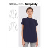 Bluse m/læg også plusmode Simplicity snitmønster 9231