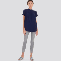 Bluse m/læg også plusmode Simplicity snitmønster 9231