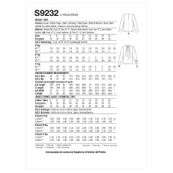 Bluse m/bånd også  plusmode Simplicity snitmønster 9232