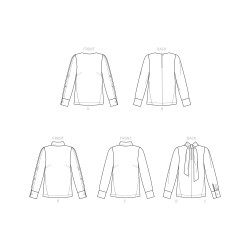 Bluse m/bånd også  plusmode Simplicity snitmønster 9232