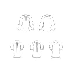 Bluse også plusmode Simplicity snitmønster 9233