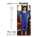 Jumpsuit også plusmode Simplicity snitmønster 9234