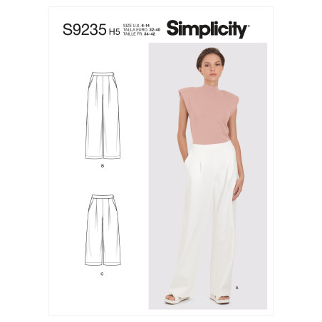 Bukser også plusmode Simplicity snitmønster 9235
