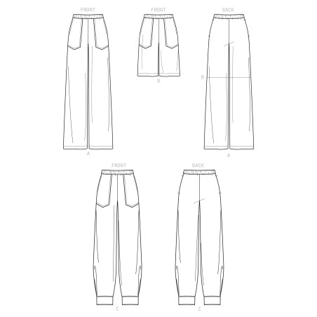 Bukser og shorts Simplicity snitmønster 9236