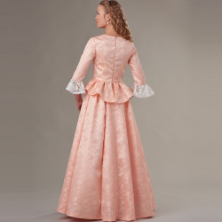 1800`tal kjole voksen kostume Simplicity snitmønster 9251
