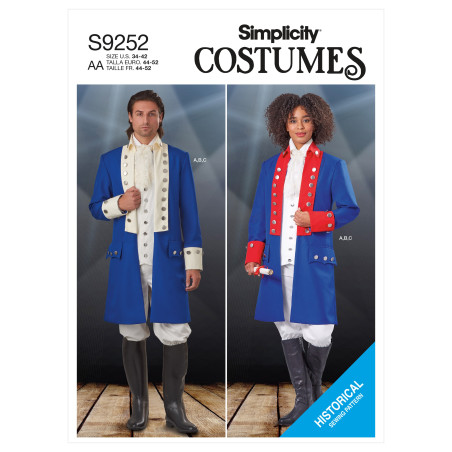 Uniform voksen kostume Simplicity snitmønster 9252