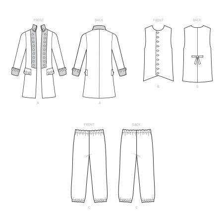 Uniform voksen kostume Simplicity snitmønster 9252