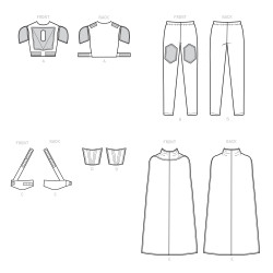 Fantasy & Cosplay voksen kostume Simplicity snitmønster 9254