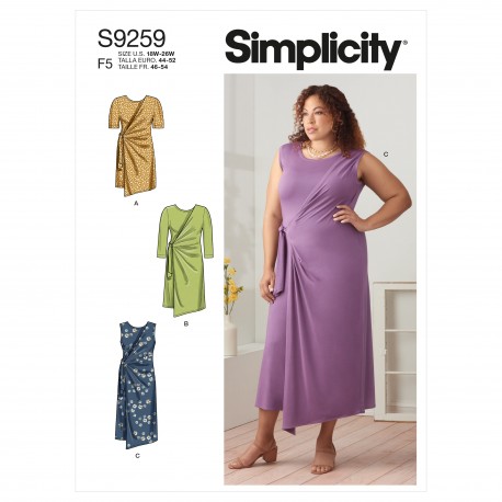 Tunika og kjole plusmode Simplicity snitmønster 9259