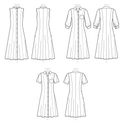 Skjortekjole også plusmode Simplicity snitmønster 9260