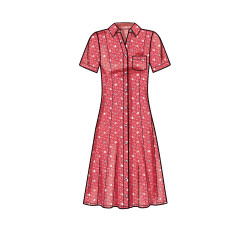 Skjortekjole også plusmode Simplicity snitmønster 9260