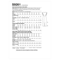 Kjole også plusmode Simplicity snitmønster 9261