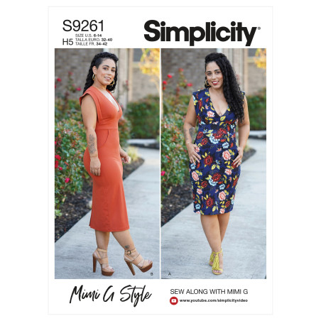 Kjole også plusmode Simplicity snitmønster 9261
