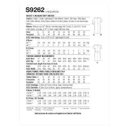Kjole også plusmode Simplicity snitmønster 9262