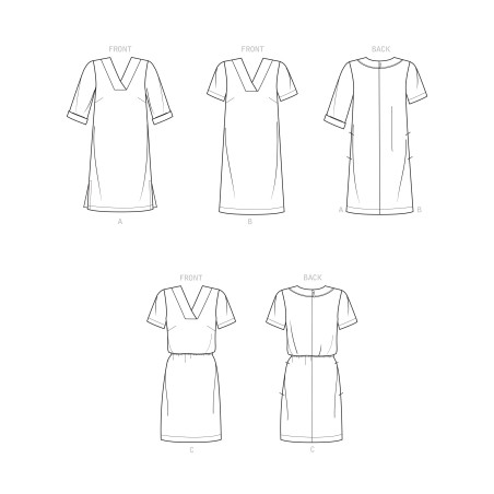 Kjole også plusmode Simplicity snitmønster 9262