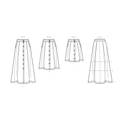 Nederdel også plusmode Simplicity snitmønster 9267