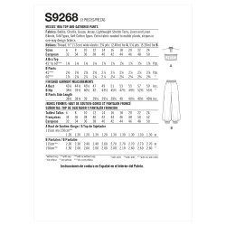 Haramsbuks og top også plusmode Simplicity snitmønster 9268