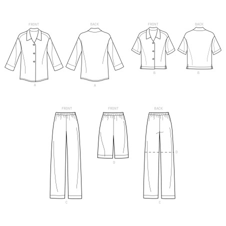 Jakke bluse og bukser Simplicity snitmønster 9270