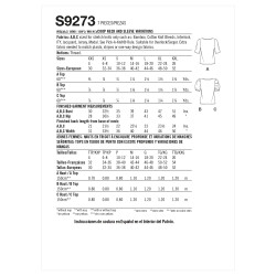 Bluse m/pufærme  også plusmode Simplicity snitmønster 9273