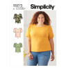 Bluse m/pufærme  også plusmode Simplicity snitmønster 9273