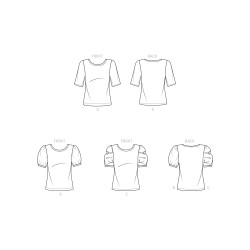 Bluse m/pufærme  også plusmode Simplicity snitmønster 9273