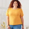 Bluse m/pufærme  også plusmode Simplicity snitmønster 9273
