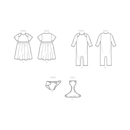 Kjole og heldragt Simplicity snitmønster 9282