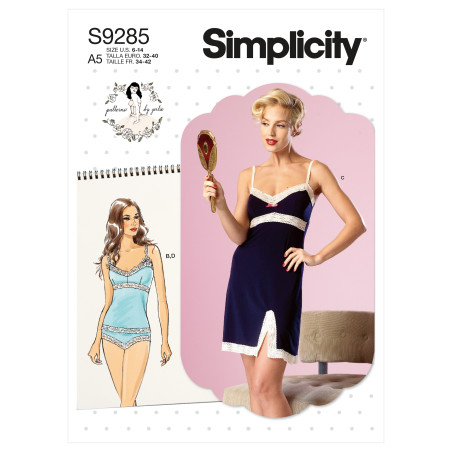 Underkjole Chemise og trusser Simplicity snitmønster 9285