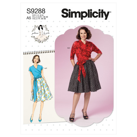 Nederdel og bluse Simplicity snitmønster 9288