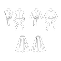 Nederdel og bluse Simplicity snitmønster 9288