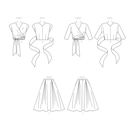 Nederdel og bluse Simplicity snitmønster 9288