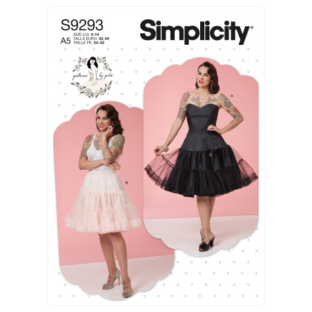 Skørt og underkjole Simplicity snitmønster 9293