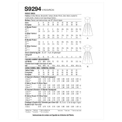 Kjole easy Simplicity snitmønster 9294
