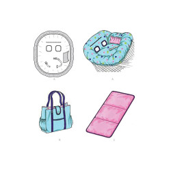 Babytæppe og pusletaske Simplicity snitmønster 9299