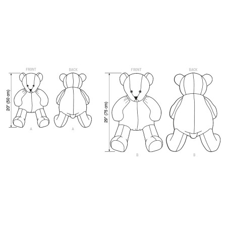 Teddybjørne Simplicity snitmønster  9307