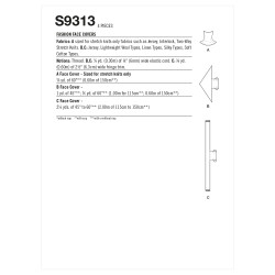 Ansigtsovertræk Simplicity snitmønster  9313