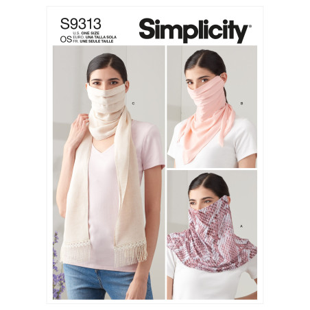 Ansigtsovertræk Simplicity snitmønster  9313