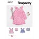 Babykjole og bukser snitmønster Simplicity 9317