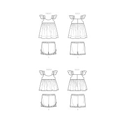 Babykjole og bukser snitmønster Simplicity 9317