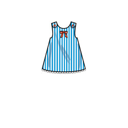 Pigekjole  og shorts snitmønster Simplicity 9318