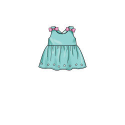Pigekjole rumpers og dragt snitmønster Simplicity 9319