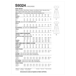 Kjole m/lommer snitmønster Simplicity 9324